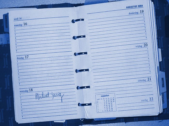 Libreta ejecutiva con bolígrafo — Azul