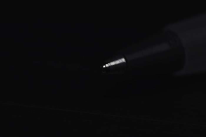 Bolígrafo metálico con stylus — Negro