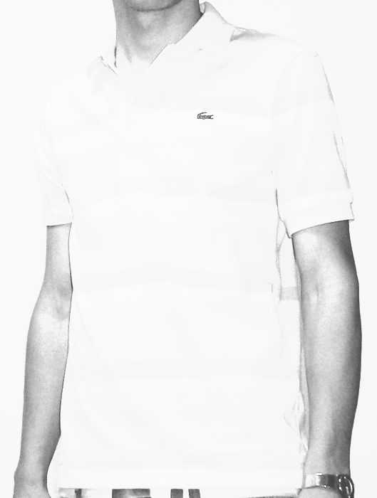 Playera tipo polo piqué — Blanco