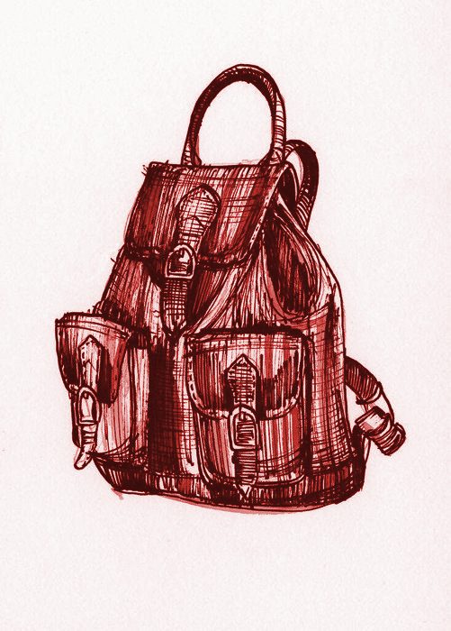 Mochila antirrobo con candado — Rojo