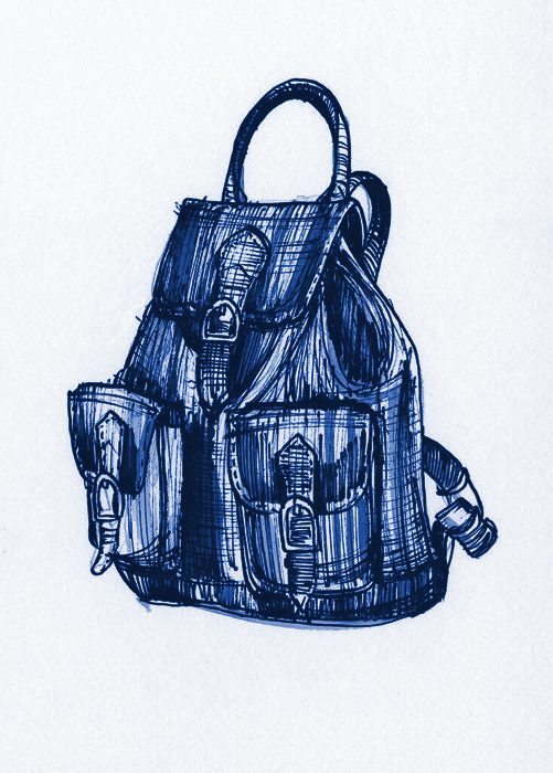 Mochila antirrobo con candado — Azul