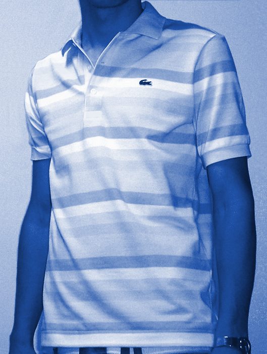 Playera tipo polo piqué — Azul