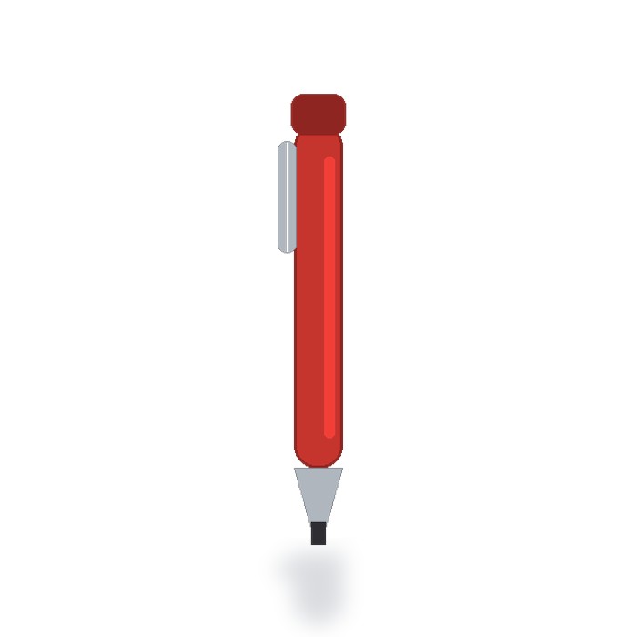 Bolígrafo touch con stylus Económica — Rojo