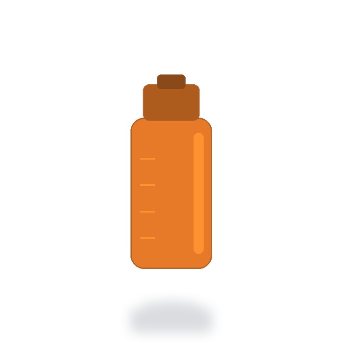 Cilindro deportivo 1 litro — Naranja