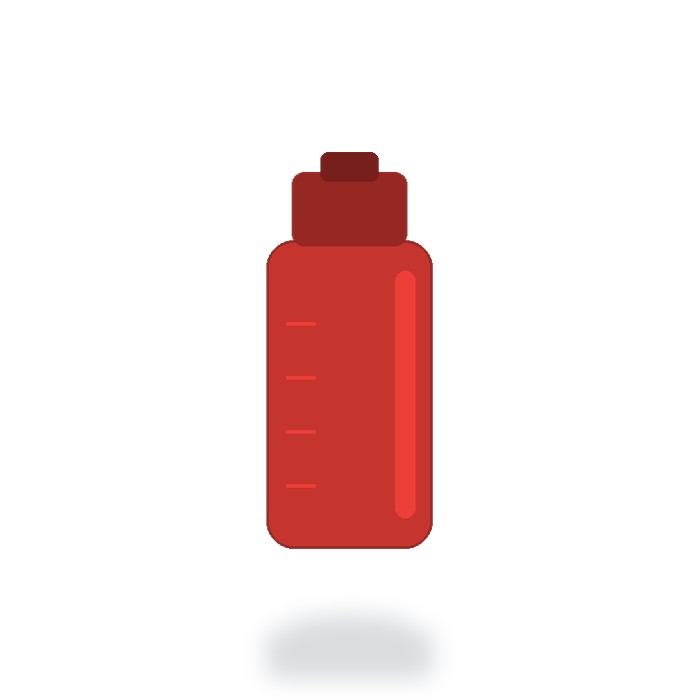 Cilindro deportivo 1 litro — Rojo