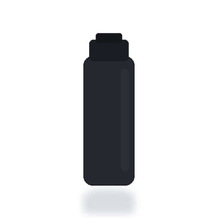 Cilindro de aluminio 750ml Premium — Negro