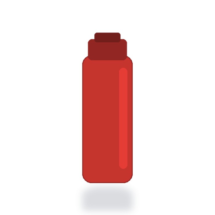 Cilindro de aluminio 750ml Premium — Rojo