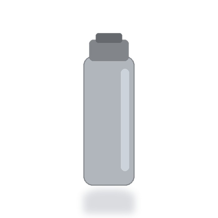 Cilindro de aluminio 750ml — Plateado