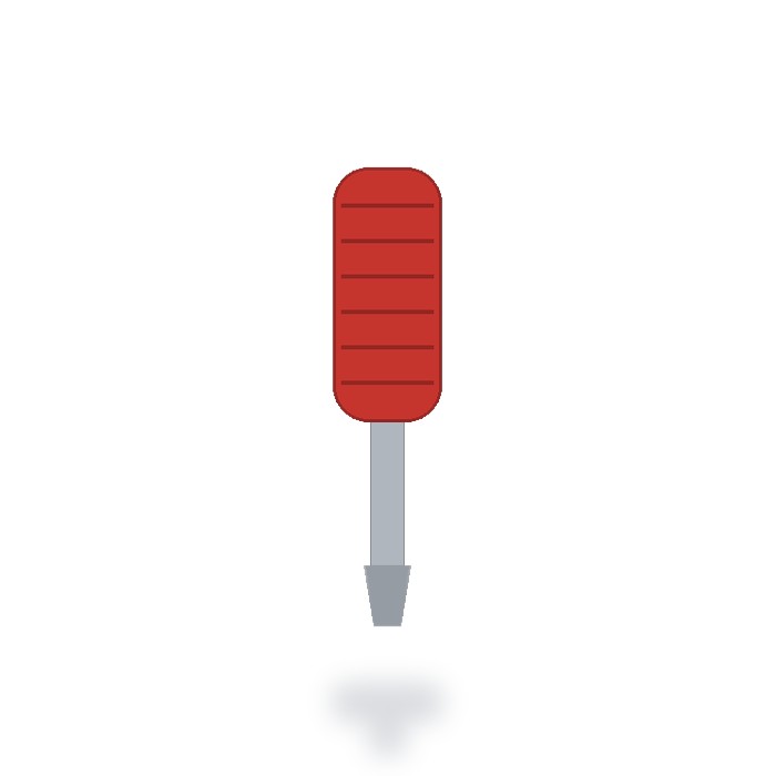 Juego de destornilladores 6 piezas — Rojo