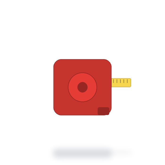 Flexómetro 5 metros — Rojo