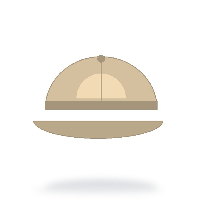 Gorra trucker 5 paneles — Beige