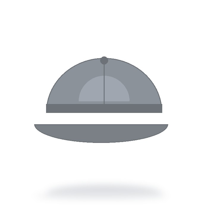 Gorra trucker 5 paneles — Gris