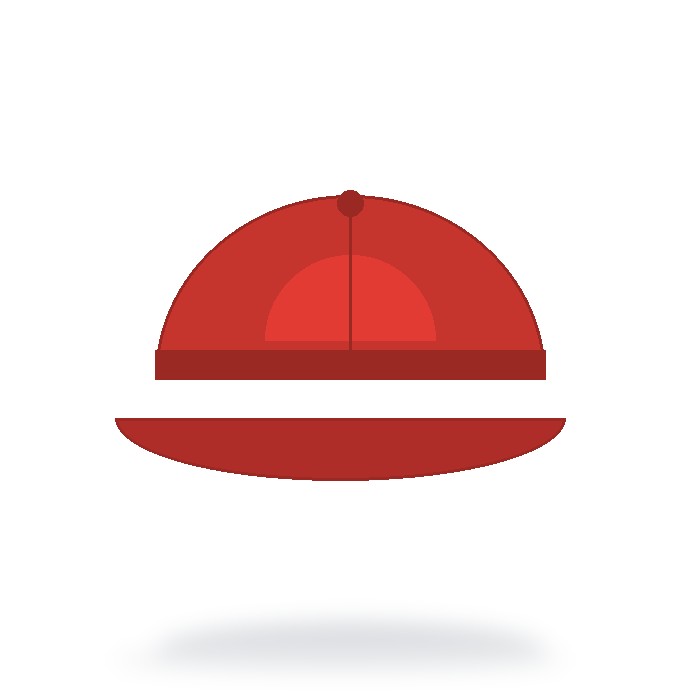 Gorra trucker 5 paneles — Rojo