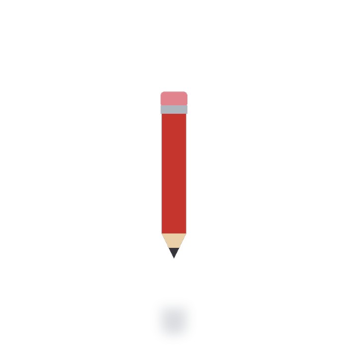 Lápiz de madera con goma — Rojo