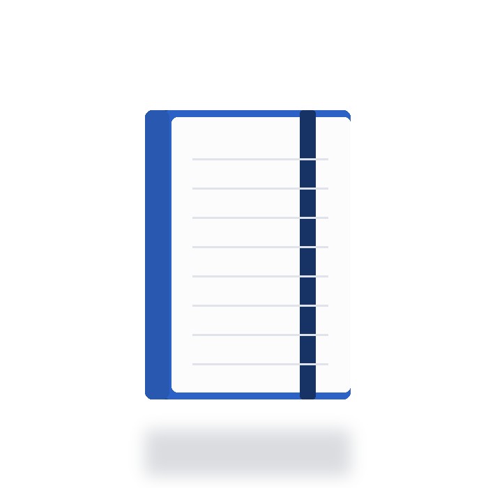 Libreta ejecutiva con bolígrafo Premium — Azul