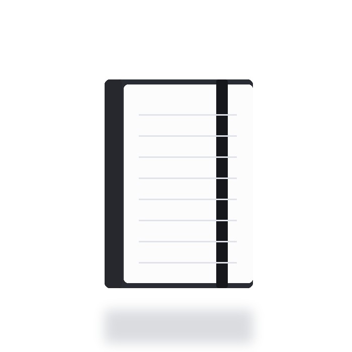 Libreta ejecutiva con bolígrafo Económica — Negro