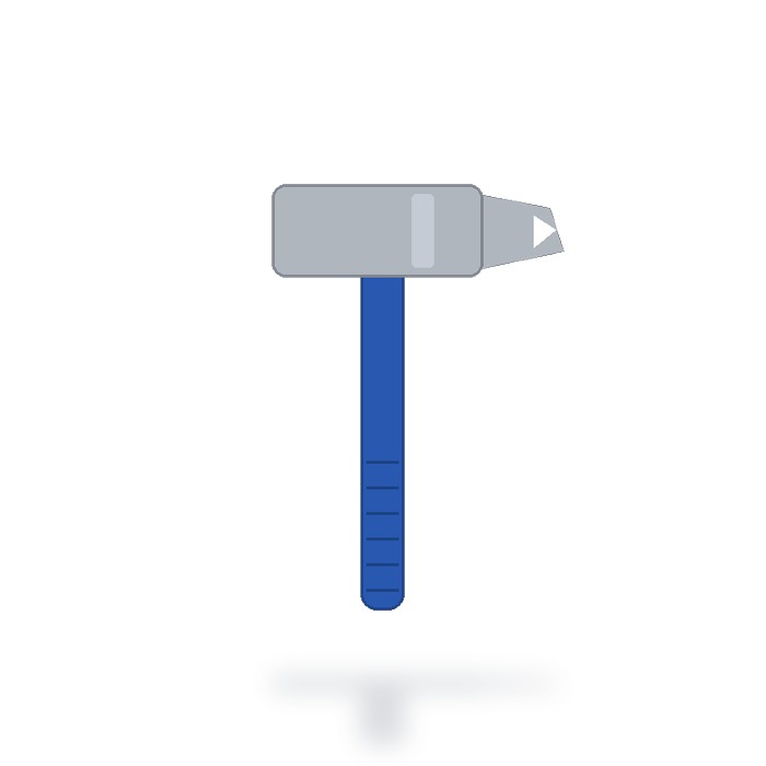 Martillo de uña 16 oz — Azul