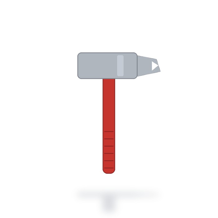 Martillo de uña 16 oz — Rojo
