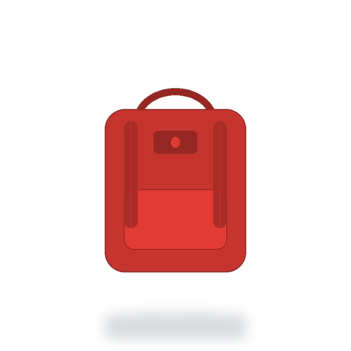 Mochila casual 18L — Rojo