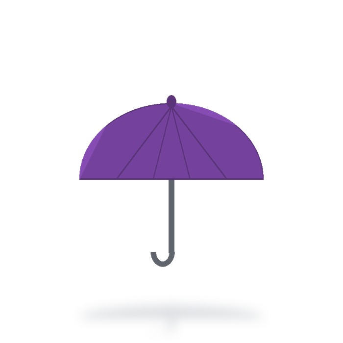 Paraguas automático 8 varillas Económica — Morado