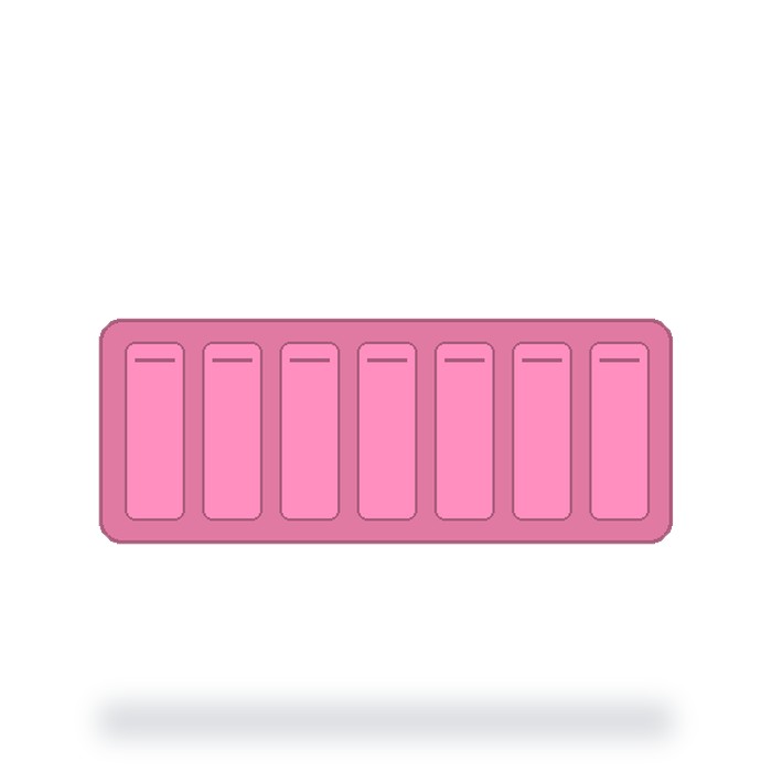 Pastillero semanal 7 días — Rosa