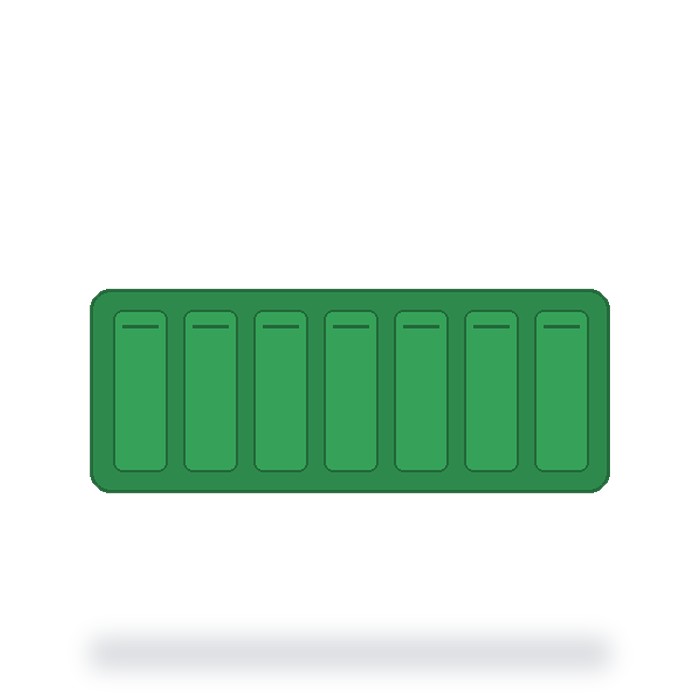 Pastillero semanal 7 días — Verde