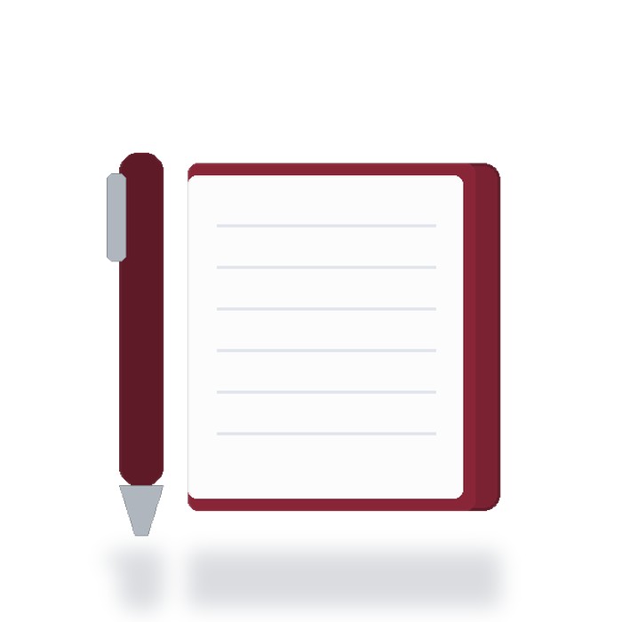 Set de escritorio con pluma y libreta Premium — Vino