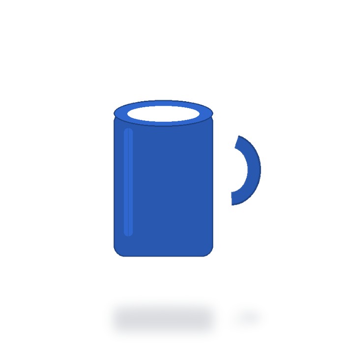 Taza de cerámica 11 oz — Azul