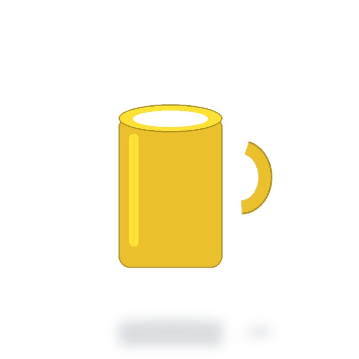 Taza de cerámica 11 oz Premium — Amarillo