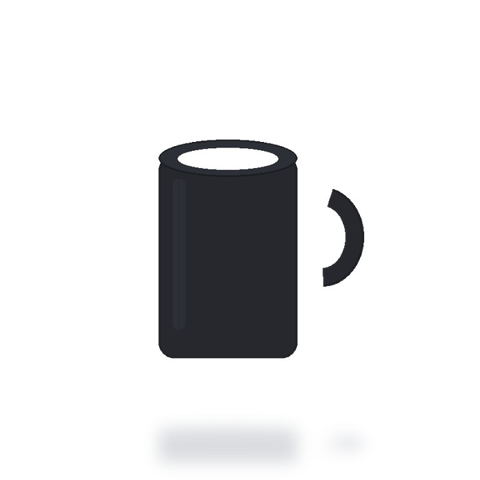 Taza de cerámica 11 oz Económica — Negro