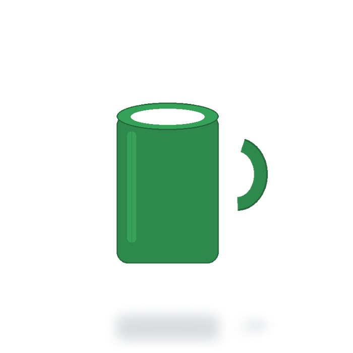 Taza de cerámica 11 oz Económica — Verde