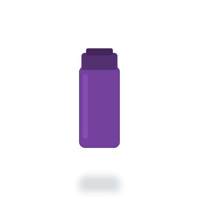 Termo de acero 600ml — Morado