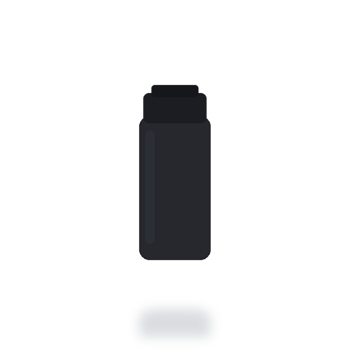 Termo de acero 600ml — Negro