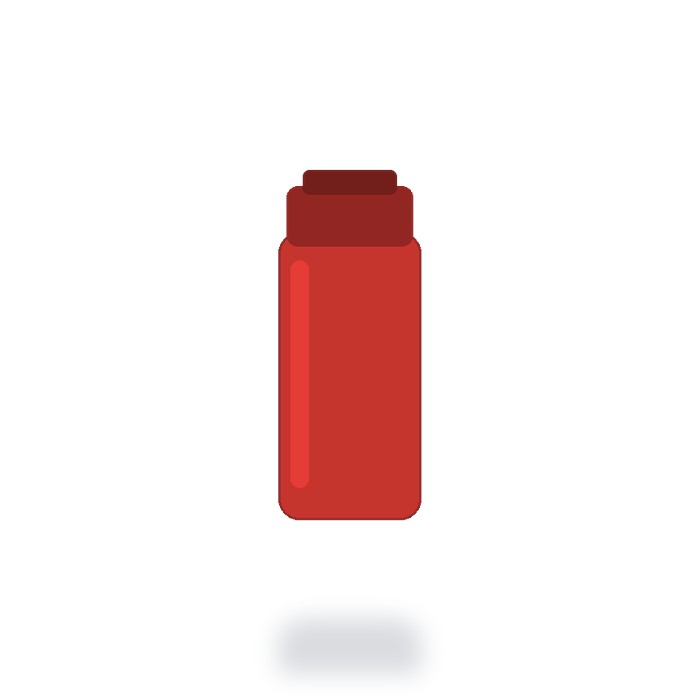 Termo de acero 600ml — Rojo