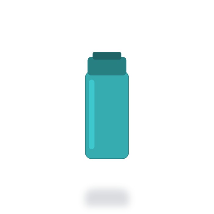 Termo de acero 600ml — Turquesa